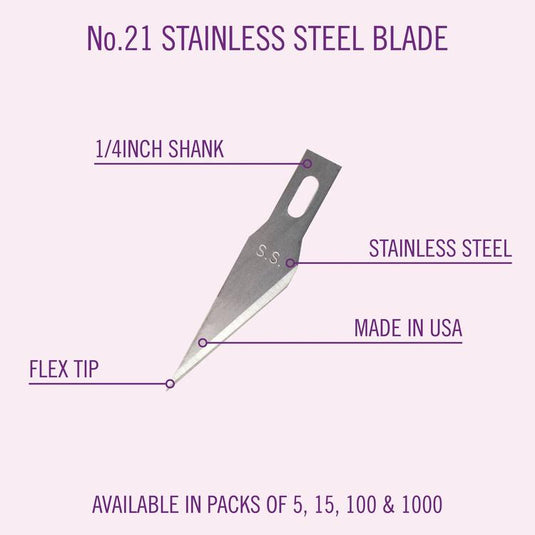 Excel Light Duty Replacement Blades - Super Sharp Stainless Steel pkg(5)