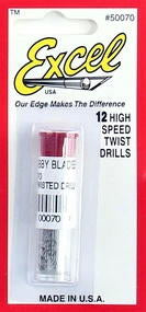 Excel Fine High-Speed Twist Drills - #77 pkg(12)