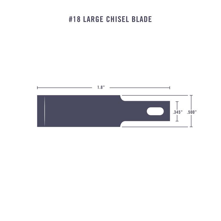 Chargez l&#39;image dans la visionneuse de la galerie, Excel Medium &amp; Heavy Duty Replacement Blades (Fit K2 K5 &amp; K6 Handles) - Large Chisel pkg(5)
