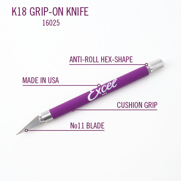 Excel K18 Soft Grip Knife (Bulk, Assorted Color)