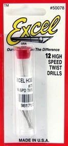 Excel Fine High-Speed Twist Drills - #76 pkg(12)