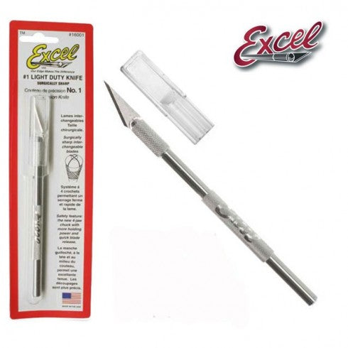 Excel K1 Round Aluminum Handle Knife - With Safety Cap