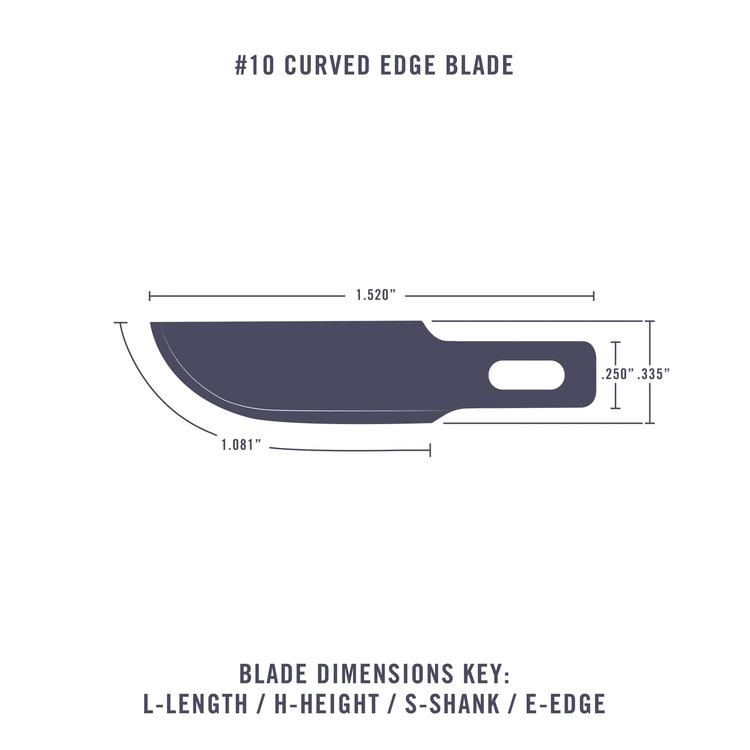 Chargez l&#39;image dans la visionneuse de la galerie, Excel Light-Duty Replacement Blades (Fit K1 K3 K17 K18 K30 &amp; K40 Handles) - #10 Curved Edge Blade pkg(5)
