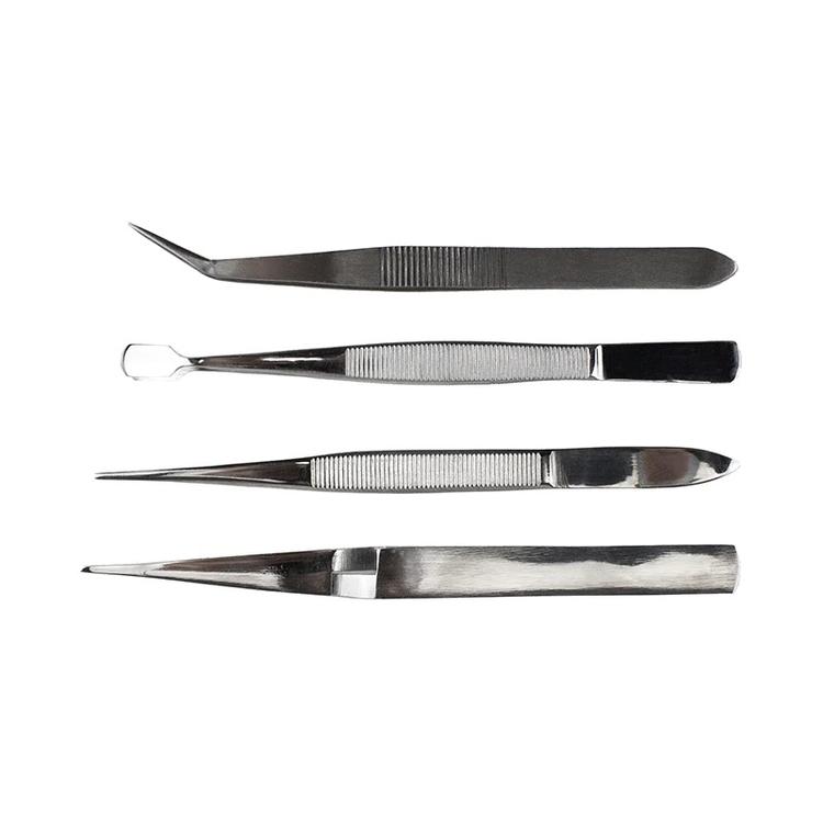 Chargez l&#39;image dans la visionneuse de la galerie, Excel Stainless Steel Tweezers - 4 Piece Set Pouch
