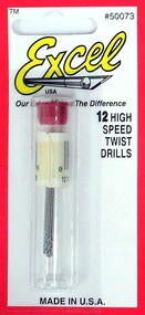 Excel Fine High-Speed Twist Drills - #73 pkg(12)