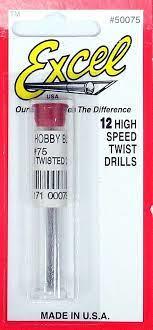 Excel Fine High-Speed Twist Drills - #75 pkg(12)