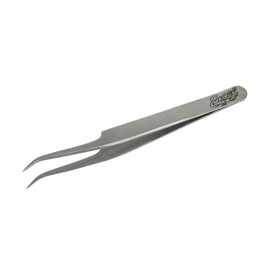 Excel Slanted Fine Point Tweezers - Polished Finish