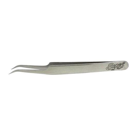 Excel Slanted Fine Point Tweezers - Polished Finish