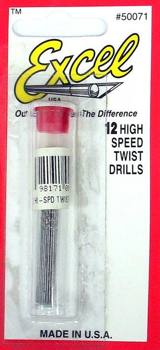 Excel Fine High-Speed Twist Drills - #71 pkg(12)