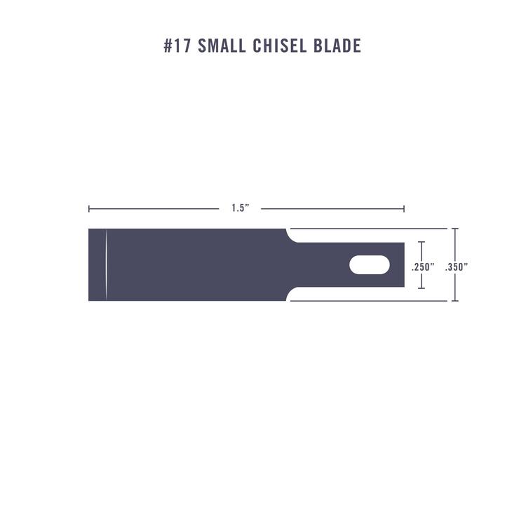 Chargez l&#39;image dans la visionneuse de la galerie, Excel Light Duty Replacement Blades (Fit K1 K3 K17 K18 K30 &amp; K40 Handles) - Small Chisel pkg(5) Carded
