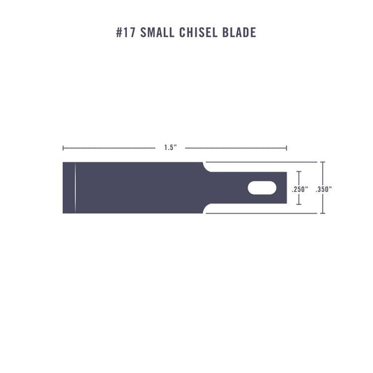 Excel Light Duty Replacement Blades (Fit K1 K3 K17 K18 K30 & K40 Handles) - Small Chisel pkg(5) Carded