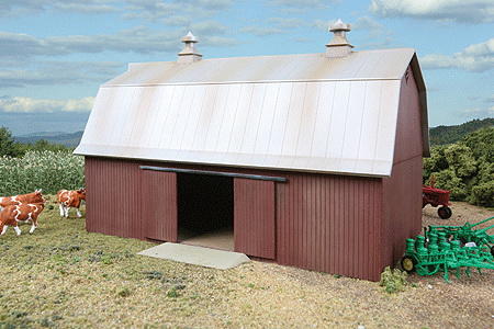 Walthers Cornerstone Meadowhead Barn -- Kit - 7 x 4-1/2 x 4-5/16  18 x 11.5 x 11cm