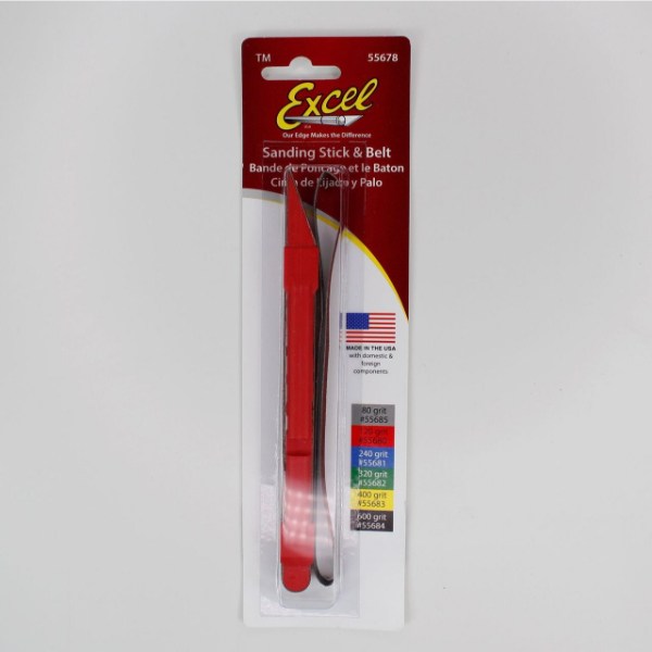 Excel Sanding Stick & Belts - Sanding Stick w/Extra Belt