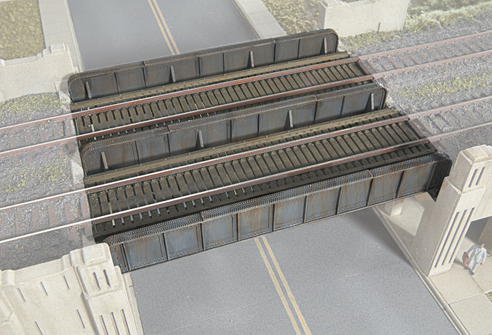 Walthers Cornerstone Through Plate-Girder Bridge -- Kit - Build as Single- or Double-Track