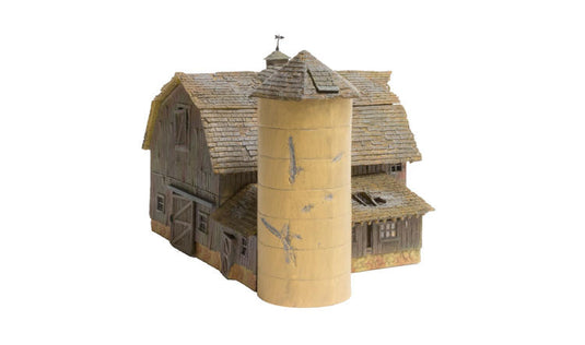 Woodland Scenics Old Weathered Barn - Built-&-Ready Landmark Structures(R) -- Assembled - 5-11/16 x 7-13/16  14.4 x 19.8cm