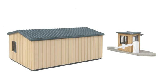 Walthers Cornerstone Office & Guard Shack -- Kit - Office: 4-1/8 x 3 x 1-1/2  10.5 x 7.6 x 3.8cm