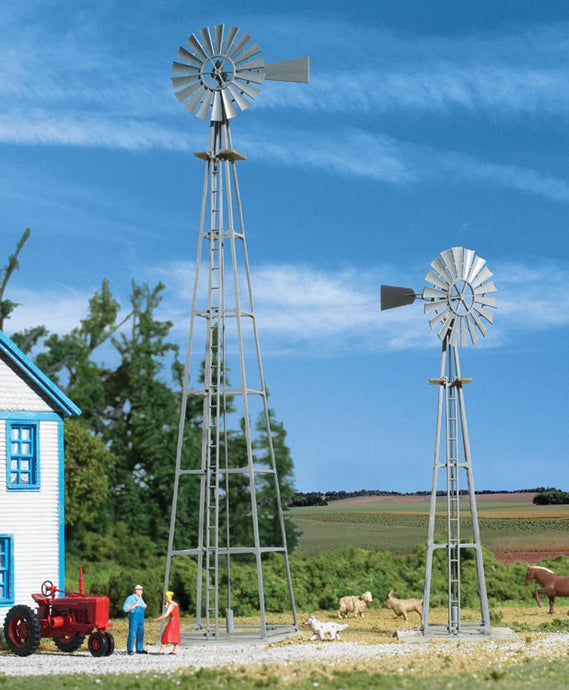 Walthers Cornerstone Van Dyke Farm Windmill -- Kit - 1-5/8 x 1-5/8 x 8-3/4  4.1 x 4.1 x 22.2cm pkg(2)