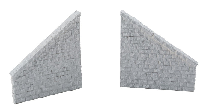 Walthers Cornerstone Railroad Bridge Stone Wing Walls - Resin Casting -- One Each Left & Right; Approximately: 3-3/4 x 7/16 x 4  9.5 x 1.1 x 10.1cm