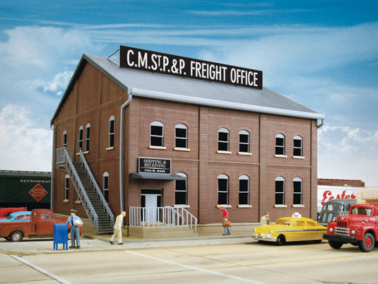 Walthers Cornerstone HO Brick Freight Office - Kit