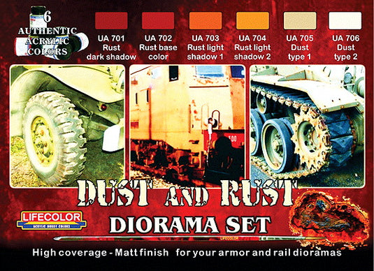 Creation Unlimited Acrylic Paint Set - Dust & Rust Diorama Set - 6 Colors