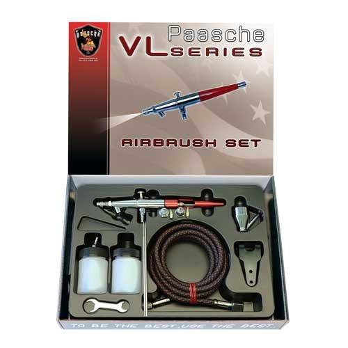 Paaschee VL-202S Airbrush Set with Metal Handle and All Three Heads