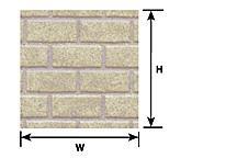 Plastruct Patterned Sheets - Concrete Block - .020 x 7 x 24 -- .650 Beige Bricks