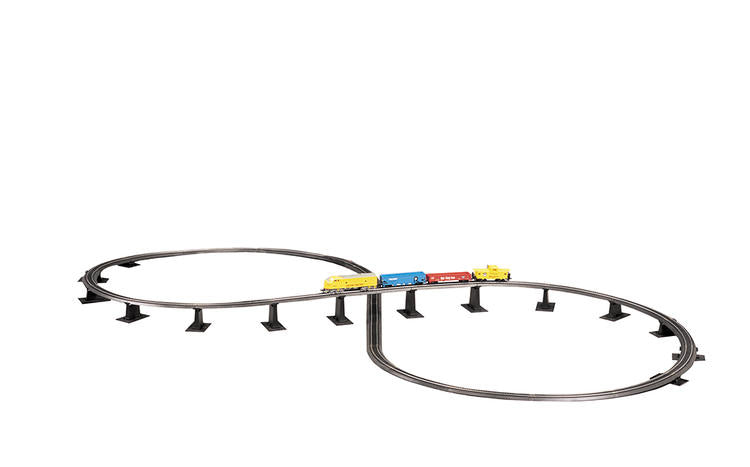 Chargez l&#39;image dans la visionneuse de la galerie, Bachmann HO E-Z Track Over &amp; Under Figure 8 Track Pack w/Pier Set - Steel Alloy - 78 x 36  198.1 x 91.4cm Set Up Size
