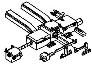 Detail West HO Switch Motor & Tie Mount