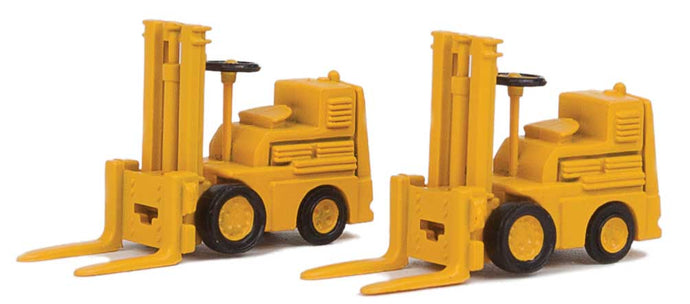 Walthers SceneMaster HO Forklift 2-Pack - Assembled -- Yellow