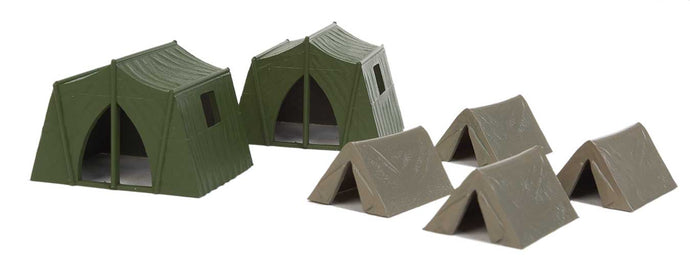 Walthers SceneMaster HO Camping Tents - 4 Small 2 Large