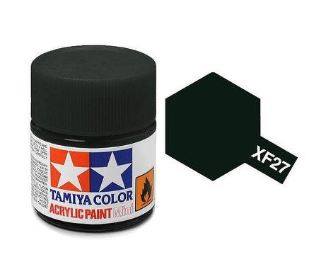 Tamiya Paint XF27 Flat Black Green 10ml.