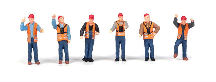 Walthers SceneMaster HO Railroad Yard Crew pkg(6)