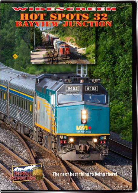 Highball Productions DVD - Hot Spots 32 Bayview Junction Ontario - Canadian National, Canadian Pacific, VIA, GO Transit, Amtrak (1 Hour 30 Minutes)