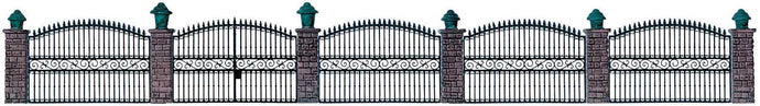 Walthers Cornerstone Wrought Iron Fence - Kit - 25-1/2