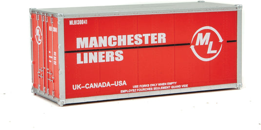 Walthers SceneMaster 20' Manchester Liners Smooth-Side Container