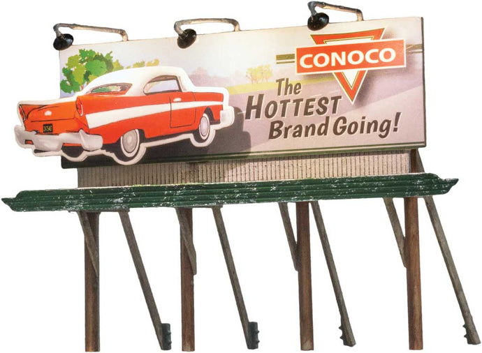 Woodland Scenics Just Plug Lighted Billboard Conoco Hottest Brand