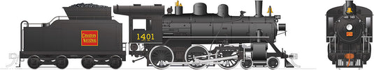 Rapido Trains HO 4-6-0 Steam - w/DCC & Sound - CNR H-6-g (Horizontal Wafer) : #1401