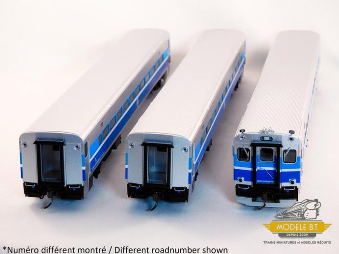 Rapido Trains P-S Comet Commuter car AMT Set #1 (1 cab #720 car & 2 coaches #728 & #701)