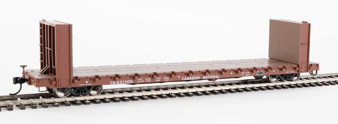 Walthers Mainline HO 60' Pullman-Standard Bulkhead Flatcar (48' IL) - Canadian National CN #621305