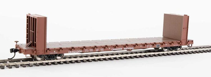 Walthers Mainline HO 60' Pullman-Standard Bulkhead Flatcar (48' IL) - Canadian National CN #621306