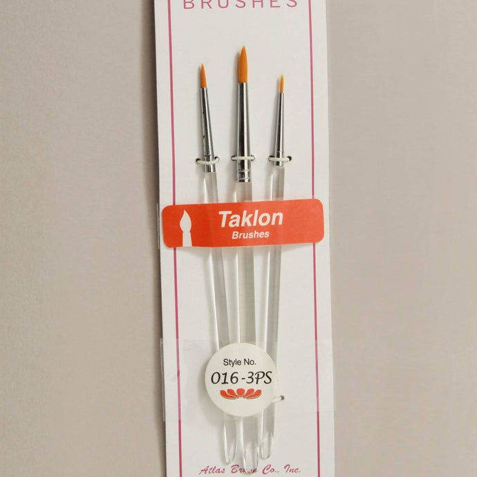 Atlas Brush Taklon Style 016-3PS Assortment (3)