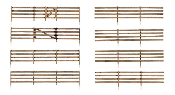 Woodland Scenics Rail Fence - Kit with Gates, Hinges & Planter Pins - Total Scale Length: 192' 58.5m