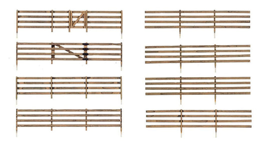 Woodland Scenics Rail Fence - Kit with Gates, Hinges & Planter Pins - Total Scale Length: 192' 58.5m