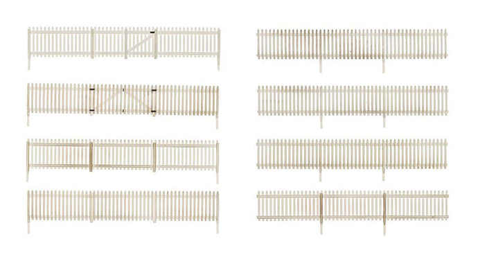 Woodland Scenics Picket Fence - Kit with Gates, Hinges & Planter Pins - Total Scale Length: 192' 58.5m