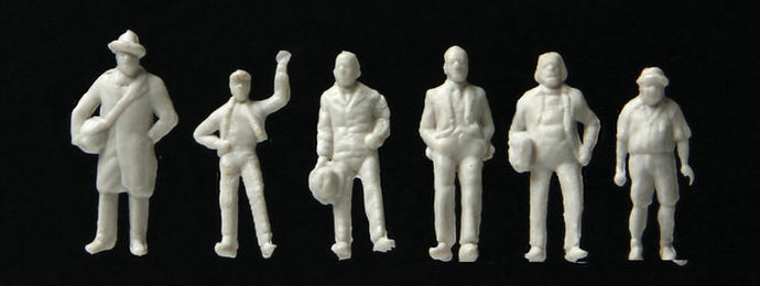 Walthers SceneMaster HO Standing and Walking Figures - Unpainted pkg(72)