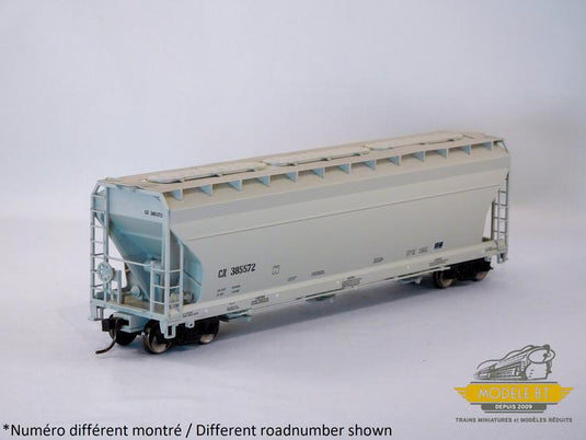 Atlas Master Line HO CN #385566 ACF 4650 Centerflow Covered Hopper Pre-1971 Version