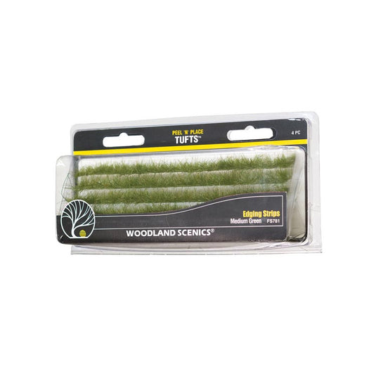 Woodland Scenics Peel 'n' Place Tufts - Medium Green Edging Strips