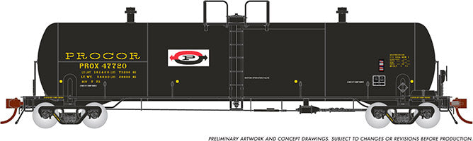 Chargez l&#39;image dans la visionneuse de la galerie, Rapido Trains HO Procor 20K gal. Tank Car: As Delivered Split P Logo - PROX #47735
