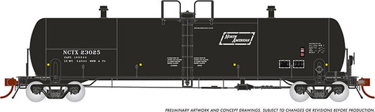 Rapido Trains HO Procor 20K gal. Tank Car: North American - NCTX #23034