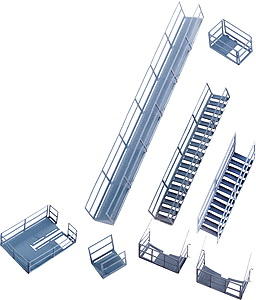 Walthers Cornerstone Platforms and Stairways -- Photo-Etched Kit